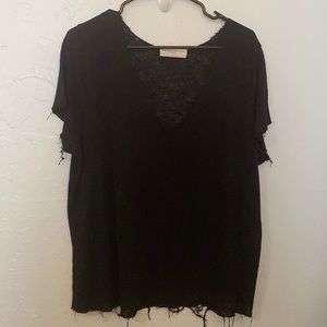 Urban Outfitters Distressed Black T-shirt